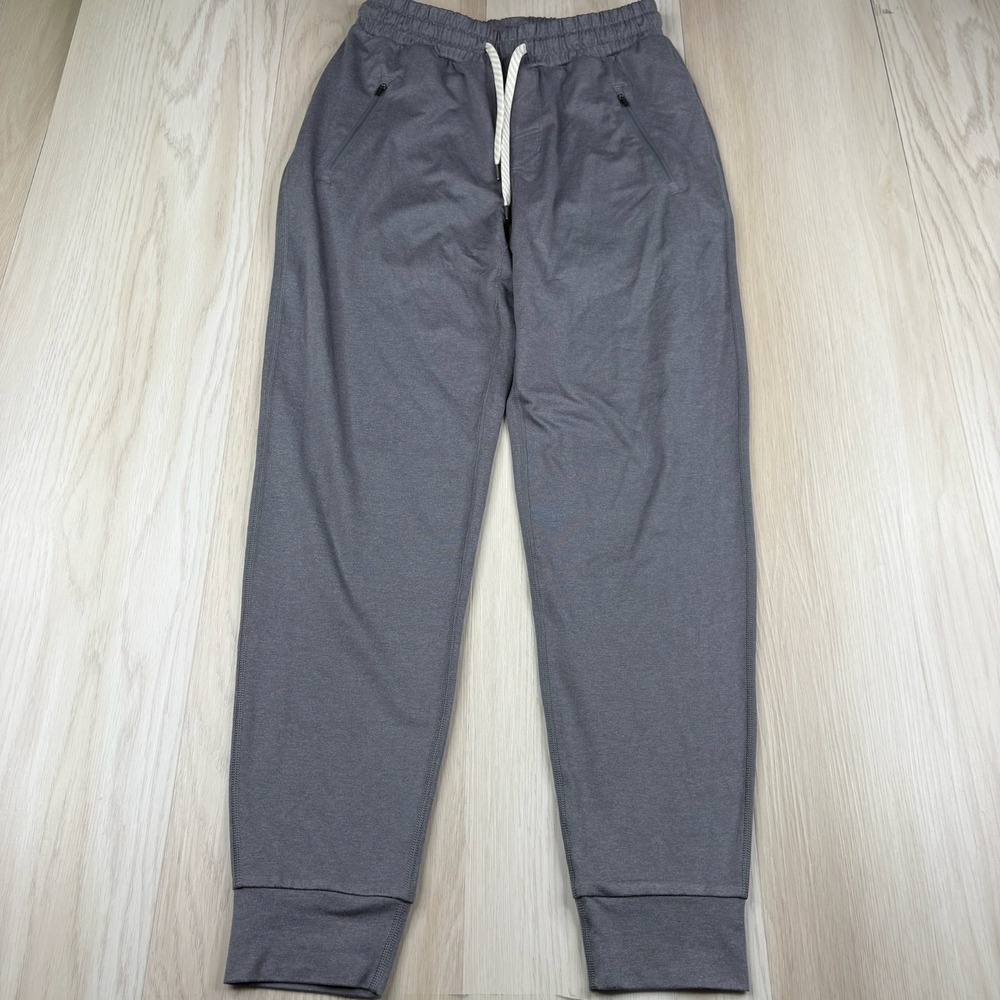 Vuori Mens Gray Ponto Performance Stretch Moisture Wicking Jogger Pants Size S